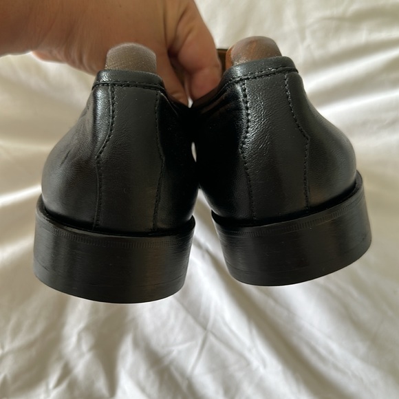 Pastori men’s black slip on leather loafers size 8 made in Italy - Picture 4 of 8